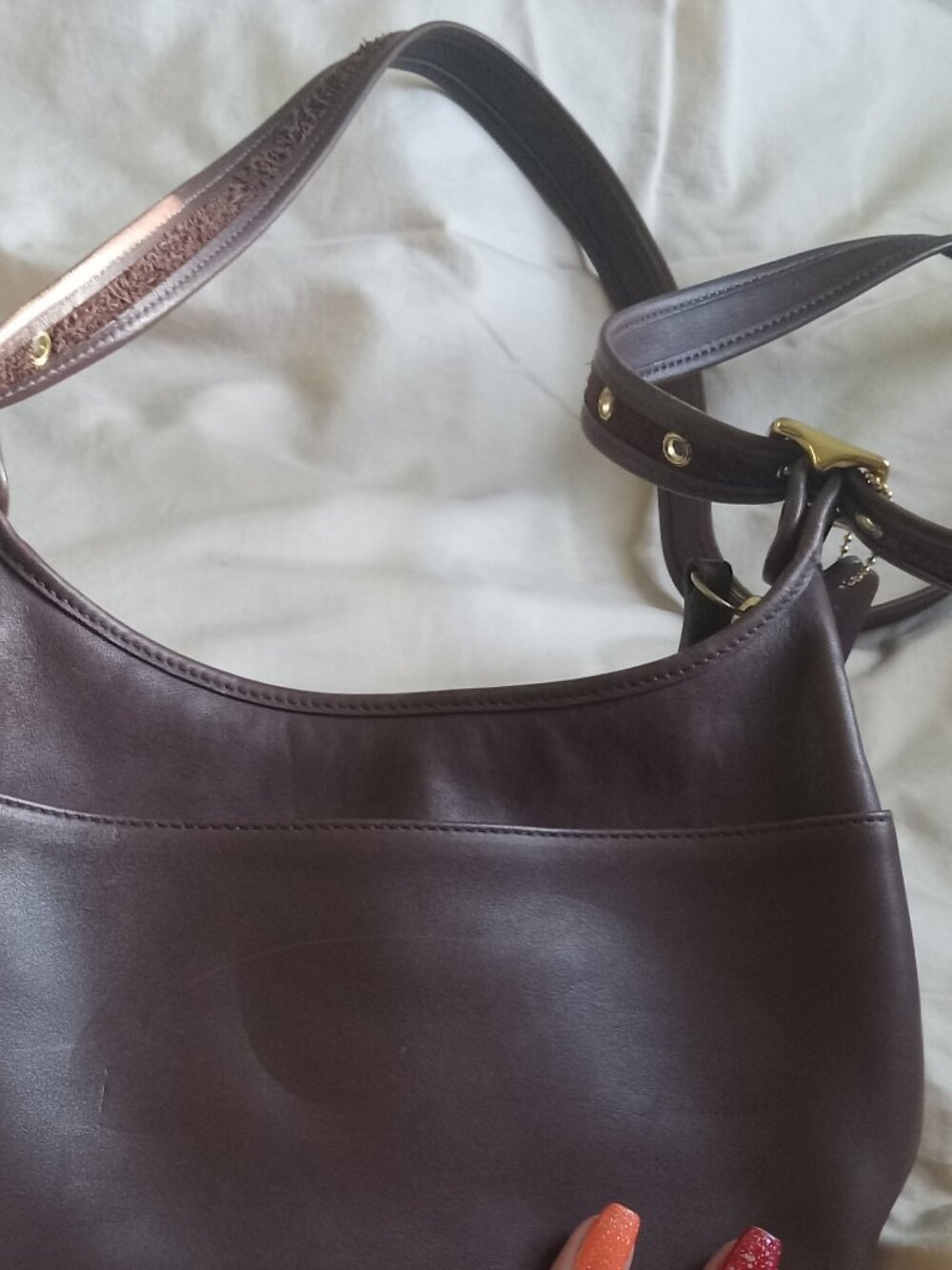 Vintage Coach Legacy Mahogany Leather Handbag Style 9136 vin - Picture 9 of 14